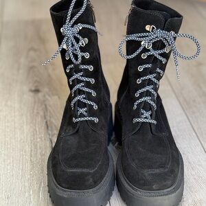 La CANADIENNE Nila Black Combat Boots